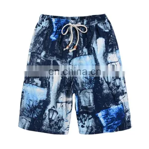 Summer Cotton and Linen Printed Pants Casual Sports Loose Large Size Quick-drying Shorts Thin Men's Beach Pants thumbnail-1