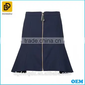 New Fashion Navy Blue Mini Skirts Wholesale Clothing Factory thumbnail-4