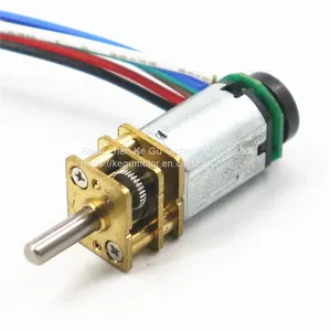 3V 5V 6V 12V 65rpm 200rpm N10 N20 N30 Micro 12mm DC Gear Motor With Encoder From Kegumotor thumbnail-1