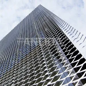 Aluminium Expanded Metal Mesh Color Aluminium Walkway Mesh Aluminum Metal Mesh Factory China thumbnail-5