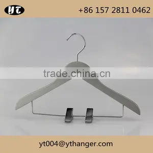 Children Wooden Hanger and Pants Hanger With Under Clips for Kids thumbnail-5