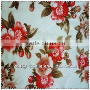 High Quality Floral Print Velvet Fabric for Garments thumbnail-1