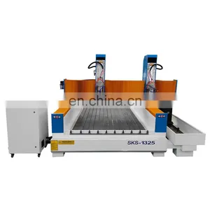 CNC Router Stone Working Machine 1325 CNC Stone Carving Router Machinery Headstone Engraver With Double Heads thumbnail-1