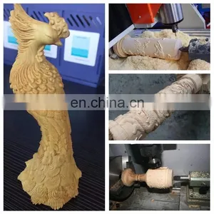 Cylindrical Wood Engraving Machine Woodworking Rotary Head CNC Milling Machine thumbnail-4