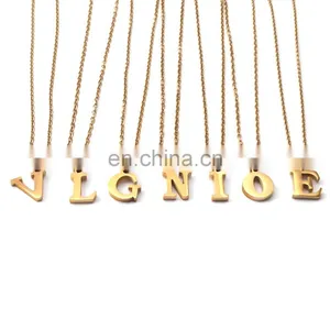 Fashion Charm Shiny Initial Word 26 Letter Alphabet Pendant Chain Necklace Jewelry For Women thumbnail-3