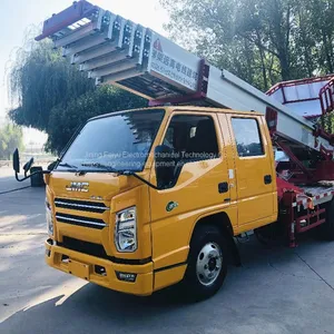 Aerial Work Vehicle 23m Straight Arm Manned Climbing Vehicle Loading Ladder Car Mobile Lifting Car thumbnail-4