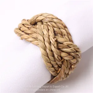 Custom Party Decor Corn Leaves Napkin Buckle Hand Woven Napkin Ring thumbnail-1