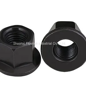 Grade 8 Black Plating M6 - M48 Hex Flange Nuts , Hex Collar Nut DIN 6331 Standard thumbnail-1