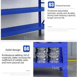 Epoxy Powder Coated Garage Shelving - Multi-tier Boltless Racking System With Floor Protective Feet-China Factory Wholesale for Australia thumbnail-3