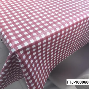 Classic Plaid Decorative Home Kitchen Tablecloth Liquid Repellent and Stain Resistant Plastic Table Cloth thumbnail-2