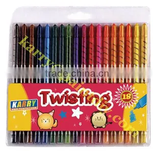Hot Sale High Quality Fashionable Non Toxic Washable 18 Color Crayon Set for Kid Passed ASTM D4236 EN71 Testing Standard thumbnail-1