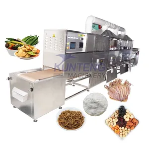 Large Microwave Drying and Disinfection Equipment Pet Feed Microwave Tunnel Conveyor Dryers thumbnail-1
