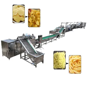 Industrial Continuous French Fries Potato Chips Frying Production Line EPC thumbnail-1