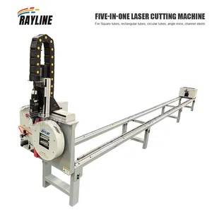 RA Series 5 In 1 Laser Cutting Machine For Square Tube Round Pipe Angle Iron Channel Steel Metal Cutter thumbnail-3