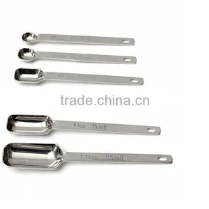 Manufacturer High Quality Stainless Steel Square Head Measuring Spoons Set of 6 Coffee Measuring Spoon Set thumbnail-6