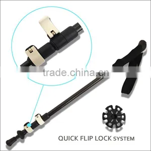 3 Sections External Quick Lock 80% Carbon Fiber Hiking Stick thumbnail-6
