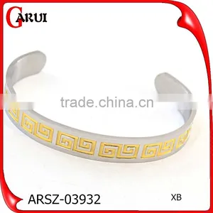 New Gold Chain Design for Men Blank Stainless Steel Cuff Bracelet thumbnail-3