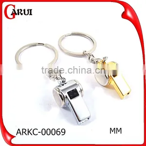 ODM Custom Laser Metal Keychain Color Promotional Whistle Keychain thumbnail-2