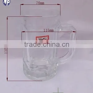 Hot Sale Clear Glass Beer Mug With Handle thumbnail-3