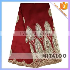 Mitaloo 2015 New Coming New Design Embroidery Lace Nigeria Wedding Lace Fabirc MGP1010 thumbnail-4