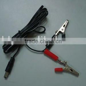 CustomUL 2468 20AWG Wire With DC5.5x2.1 and Solader 10A Alligator Clip Cable Assembly thumbnail-1