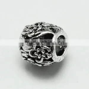 Round Zinc Alloy Anti-Silver Pdora Bracelet Beads thumbnail-2