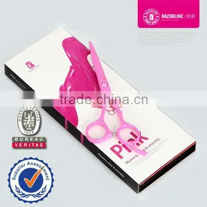 Hair Thinning Shears With Pink Teflon Coating in SUS420J2 Stainless Steel thumbnail-1
