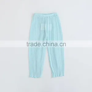 Europe Stylish Summer Children's Clothes Girl Clothes Five Solid Cream Color Chiffon Pleated Shorts Clothing Pants 2-9Y thumbnail-2