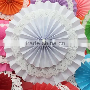 Colorful Round Paper Fan Wedding Stage Decoration Birthday Party Decoration Paper Fan thumbnail-6