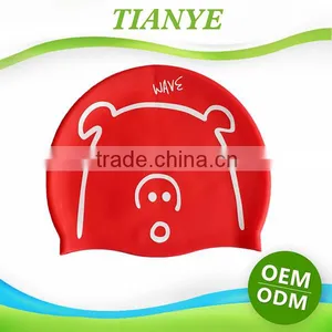 Cartoon Swimming Cap, Printing Silicone Swimming Cap For Kid thumbnail-3