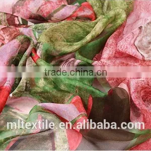 Digital Print Silk Fabric for Dress Chiffon Wholesale Indian Chiffon Silk Fabrics thumbnail-4