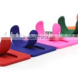Silicon Slap Band 3M Stickers Diy Silicone Phone Stand Card Holders,promotion 3m Sticker Silicone Cellphone Card Holder thumbnail-2