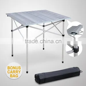 Aluminum-Roll-Up-Table-Folding-Camping-Outdoor-Indoor-Picnic-Table-Heavy-Duty thumbnail-4