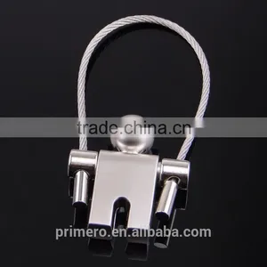 Boy Skipping Rope Key Chain Aircraft Cable Keychain Wire Key Ring Stianless Steel Keyring thumbnail-2