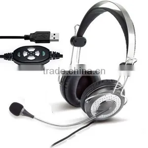 Excellent Sound Quality USB Computer Headphone USB-02MVN thumbnail-1