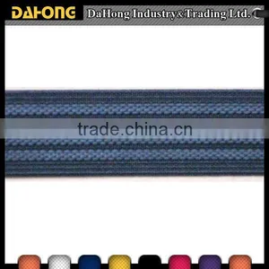 25mm Flat Black Colour Strong Elastic Band Non-slip Webbing thumbnail-2
