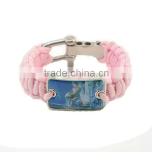 2016 Girls Christmas Paracord Braacelet With Logo Charm Wholesale thumbnail-2