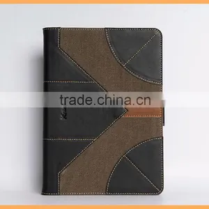 Genuine Leather and Canvas Smart Tablet pc Cover for Ipad Air 2 thumbnail-1