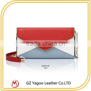 Contrast Color Own Branded Women Leather Wallet From Gz Handbag Factory thumbnail-2