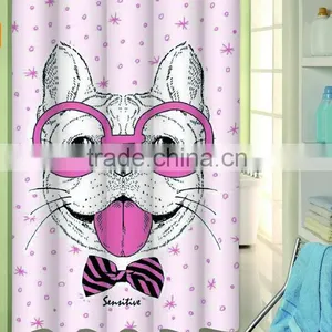Printed Waterproof 100% Polyester Shower Curtain Liner thumbnail-6