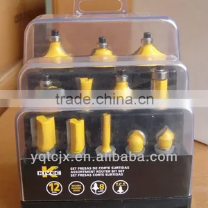 TC-012B DIY Market Hand Tool Parts 12PCS TCT Router Bit Set For Wood Cutting thumbnail-4