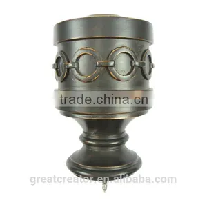 China Home Decor Bronze Modern Look Curtain Rod Finials Curtain Hardwares Curtain Accessories Wholesale thumbnail-1