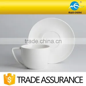 White Durable Ceramic 220cc Cup With Saucer thumbnail-4