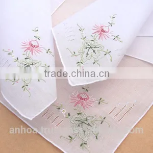 Hand Embroidery Flower Theme Handkerchief thumbnail-1
