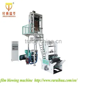 CE Certificate Double Color Striped Film Blowing Machine,Plastic Mini Film Blowing MachineSJ-50/FM650 thumbnail-3