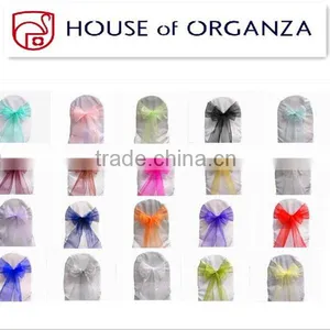 New Style Colored Organza Chair Sashes for Banquet thumbnail-1