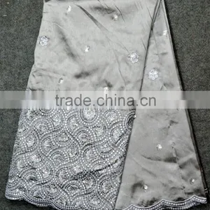 2015 Latest Fashion Lace Wedding Raw Silk George Lace Dresses thumbnail-4