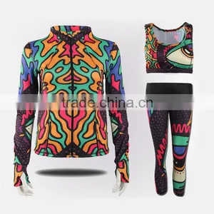 Cheap Lycra Custom Yoga Pants Wholesale Gym Wear Tops Sports Bra thumbnail-1