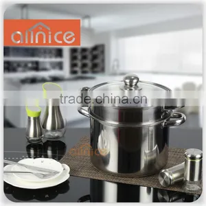 American Pasta Cooking Pot Stainless Steel Steamer Kitchen Pot thumbnail-1
