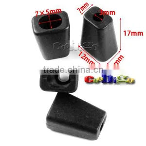 1/8"(3mm) Diameter Rectangular Sliding Rope Clamp Cord Ends Bell For Sportwear Backpack Strap String Or Paracord #FLS111 thumbnail-1